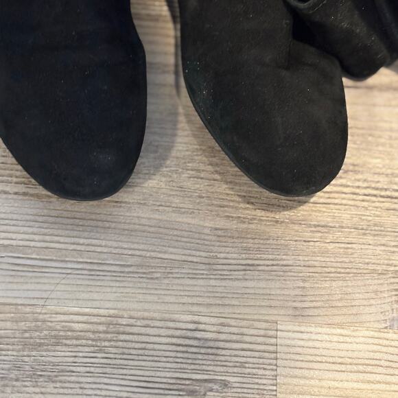 Cole Haan Black Suede Knee High Cuffed Boot - size 9B - Picture 4 of 5